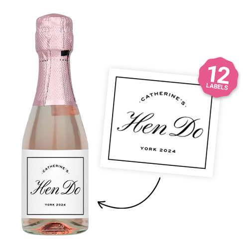 Champagne Hen Wine Label