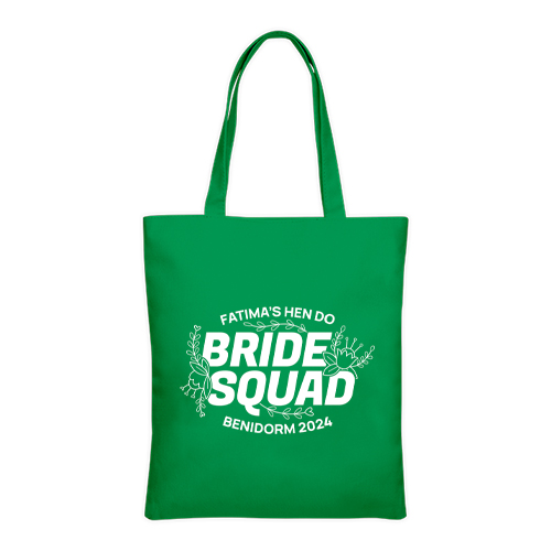 Bride Squad Floral Tote Bag