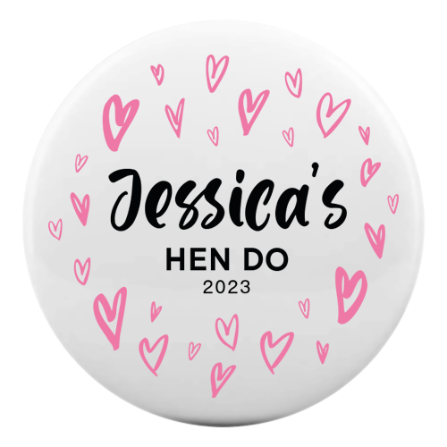 Hen Party Hearts Badges
