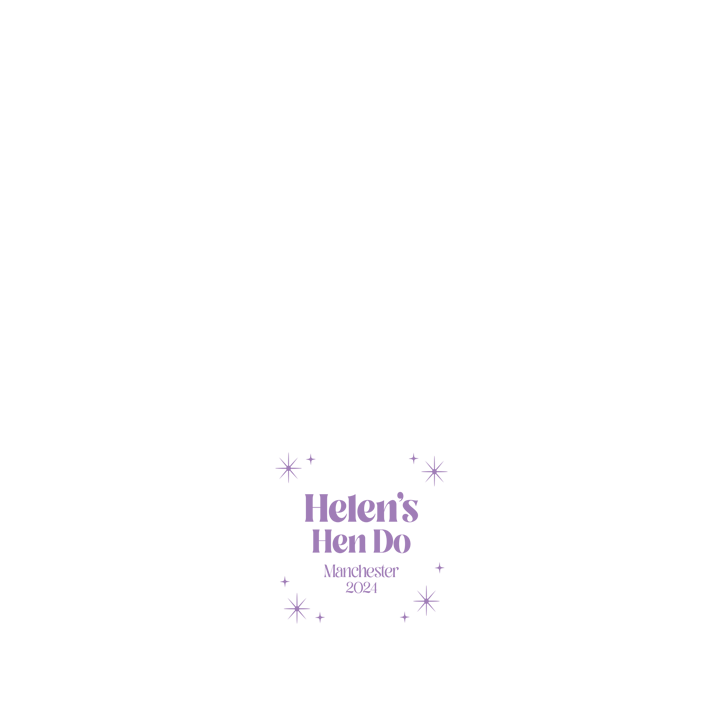 Hen Party Stars Wine Label - front view