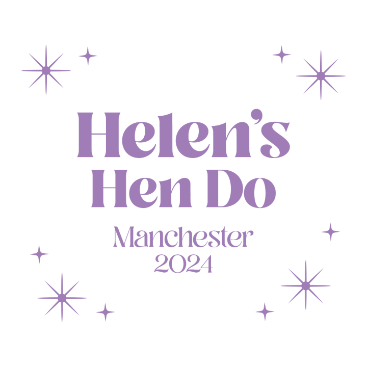 Hen Party Stars Wine Label - zoom view'