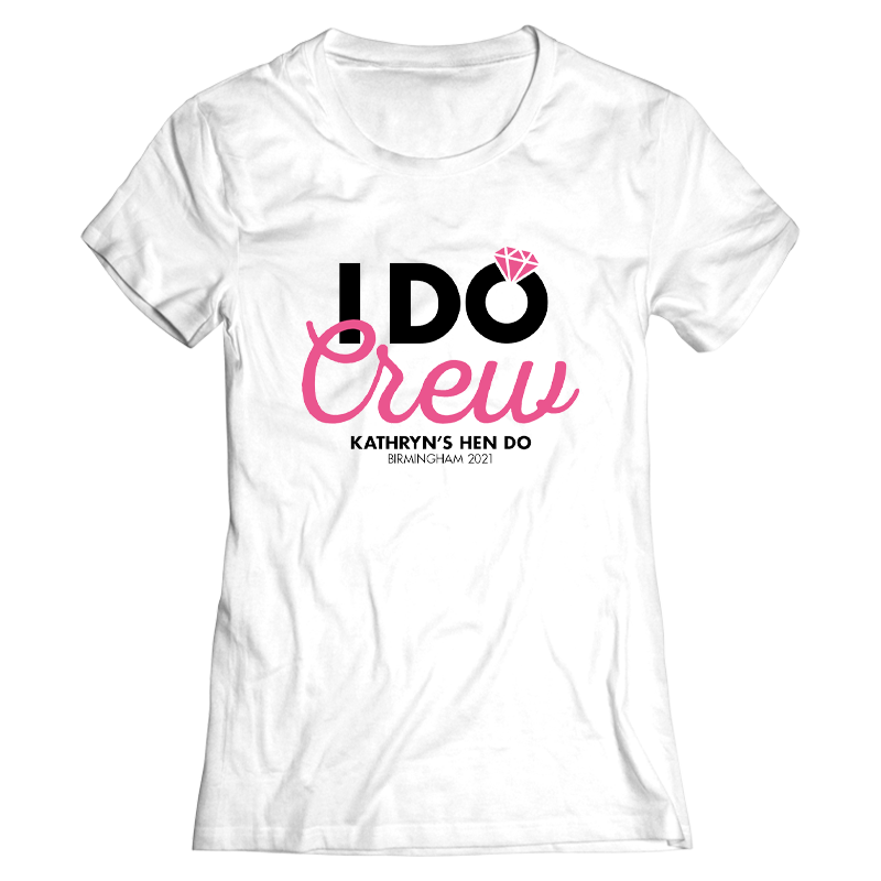 I Do Crew Chunky Hen Do T-Shirt - front view