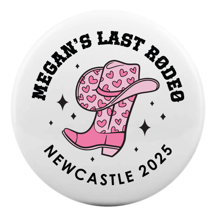 Last Rodeo Badge - front view