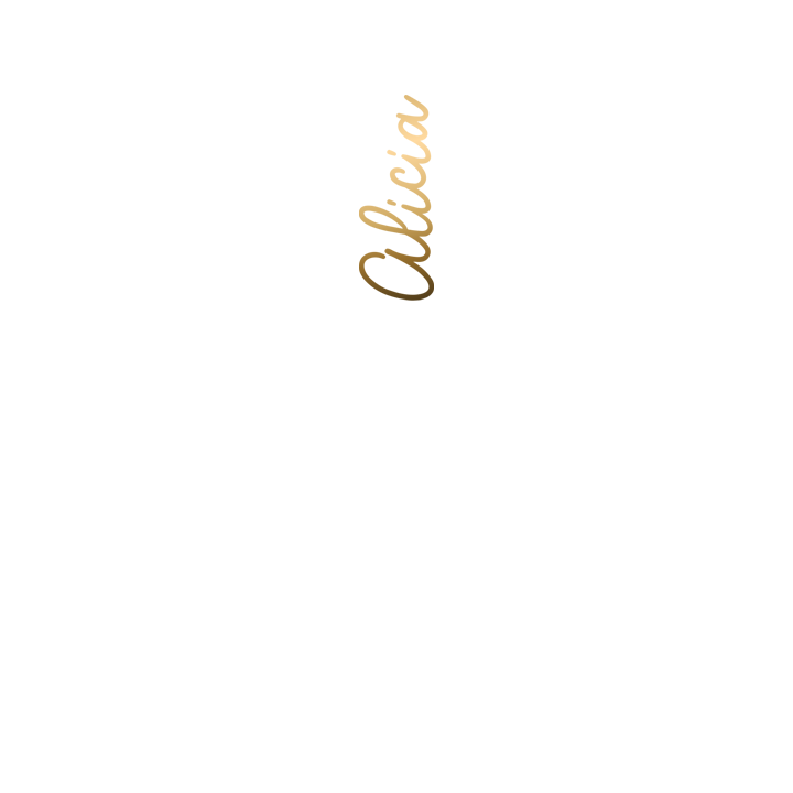 Cursive Champagne Flute - front view