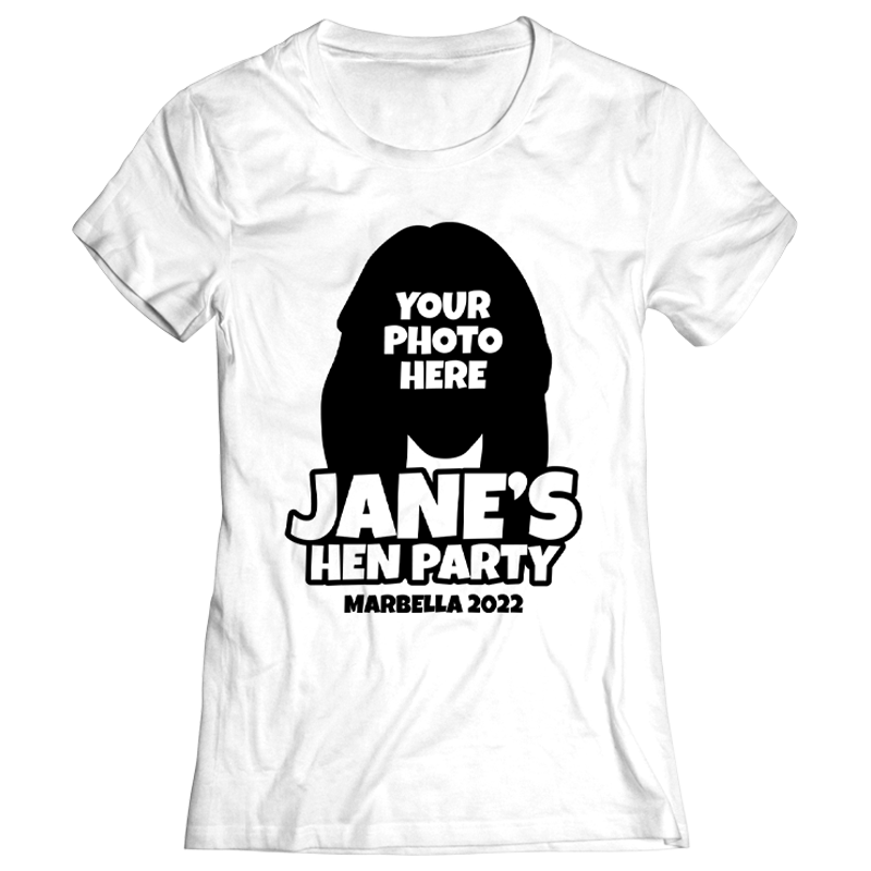 Photo Print Hen Do T-Shirts - front view