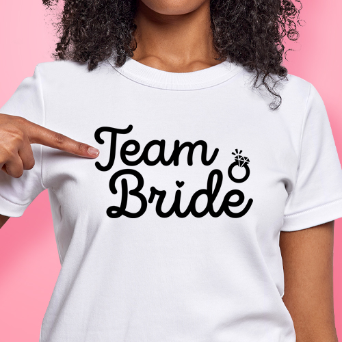 Team Bride T-Shirt - Diamond Design T-Shirt