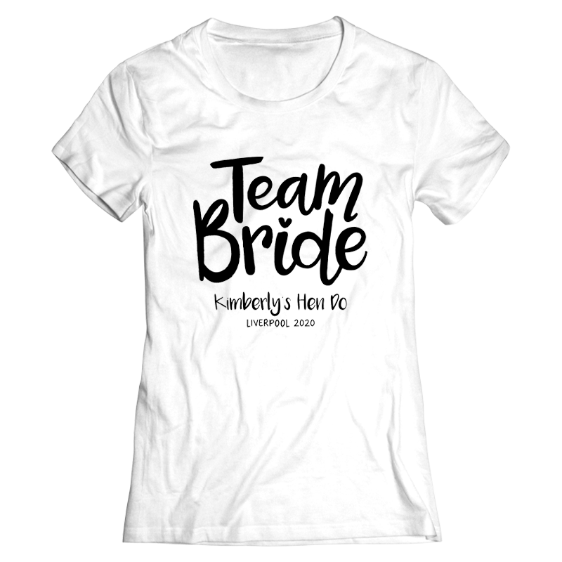 Team Bride Hen Do T-Shirt - front view