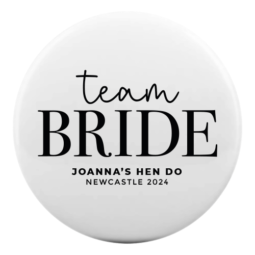 Team Bride Lettering Badge