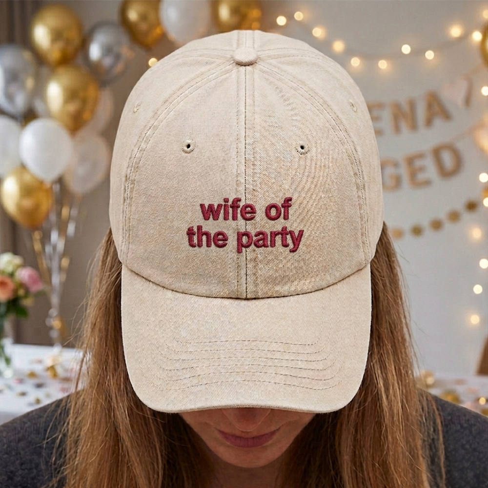 Wife of the Party Premium Vintage Caps 