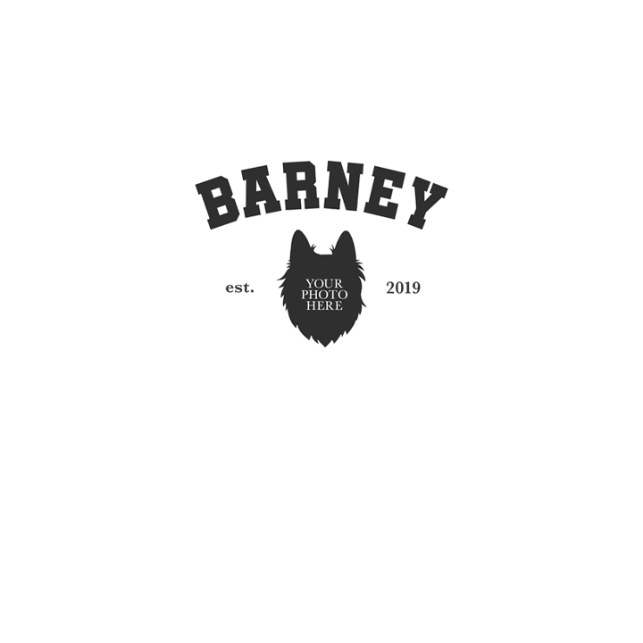 Pet Varsity Style Embroidery T-Shirts - Custom - front view