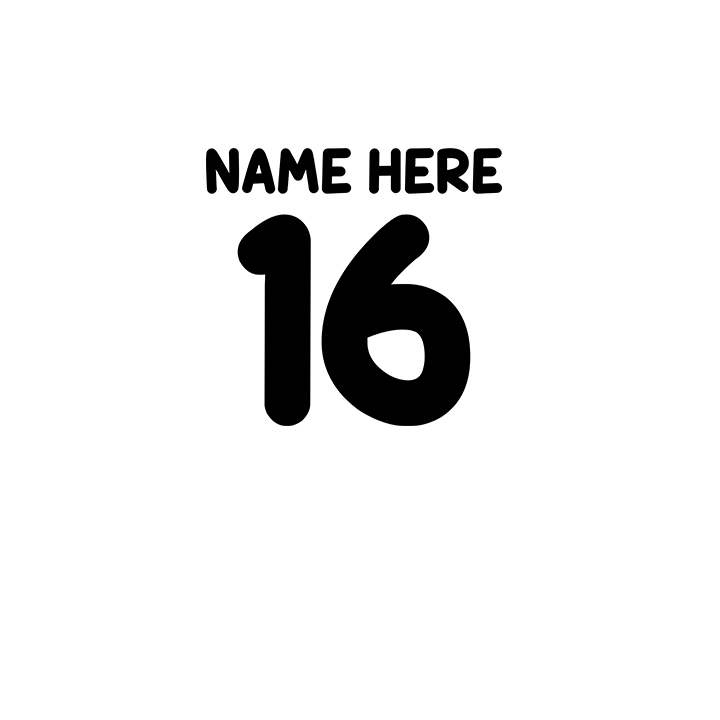 Birthday Photo - 16th T-Shirts - Custom - back view'