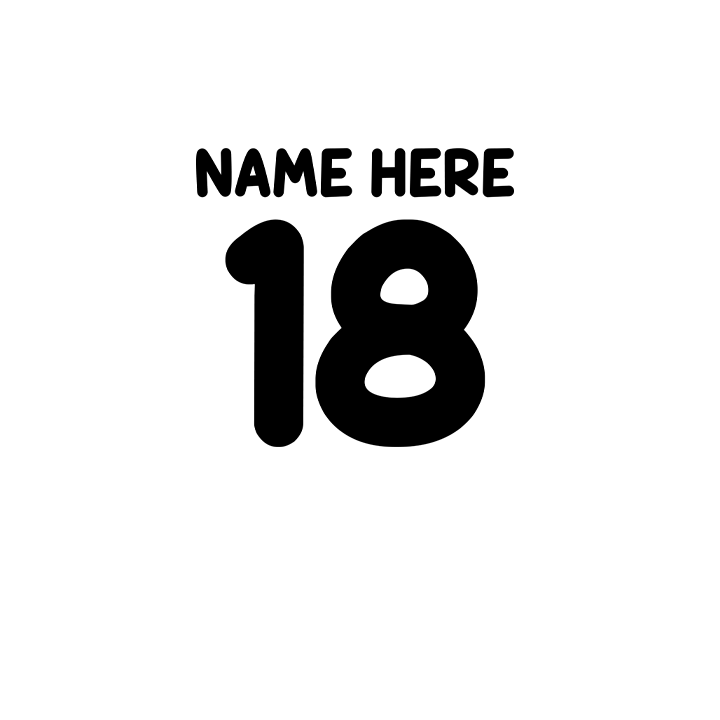 Birthday Photo - 18th T-Shirts - Custom - back view'