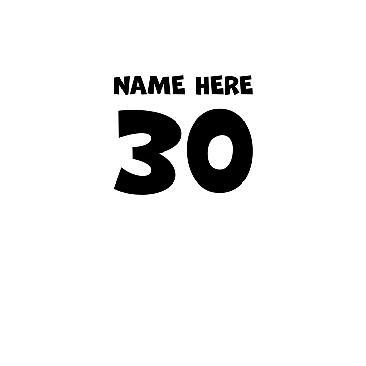Birthday Party Hat - 30th T-Shirts - Custom - back view'