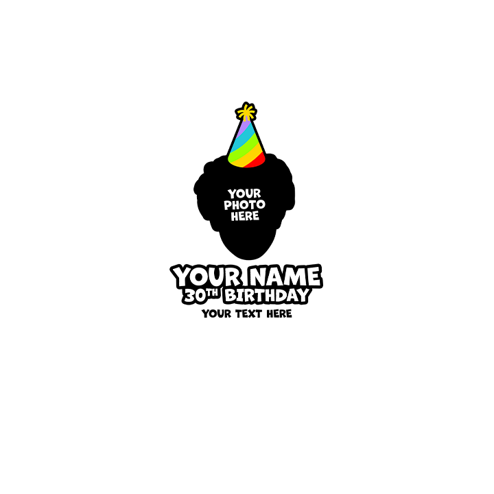 Birthday Party Hat - 30th T-Shirts - Custom - front view