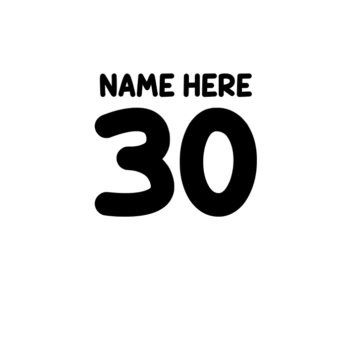 Birthday Photo - 30th T-Shirts - Custom - back view'