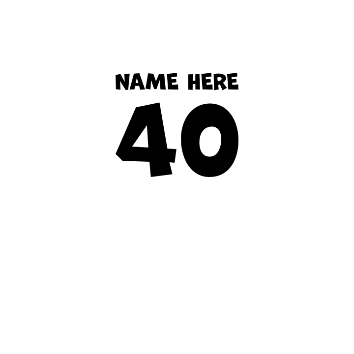 Birthday Party Hat - 40th T-Shirts - Custom - back view'