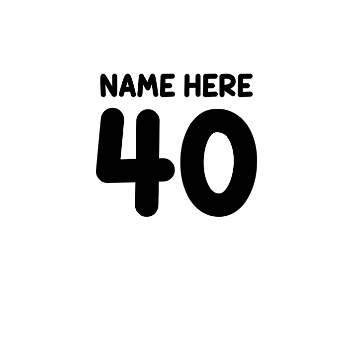 Birthday Photo - 40th T-Shirts - Custom - back view'