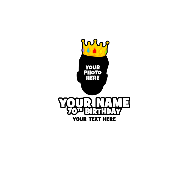 Birthday Crown - 70th T-Shirts - Custom - front view