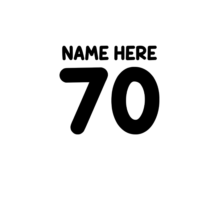 Birthday Photo - 70th T-Shirts - Custom - back view'