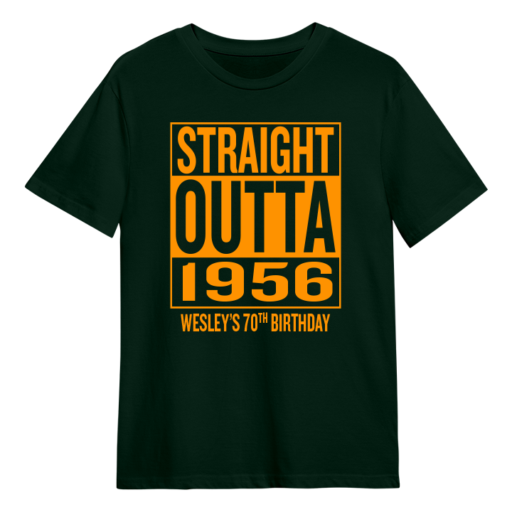 A Moretti themed stag do t-shirt with a stag's photo edited into the iconic Moretti design with text reading Dave's Stag Do, Benidorm 2026