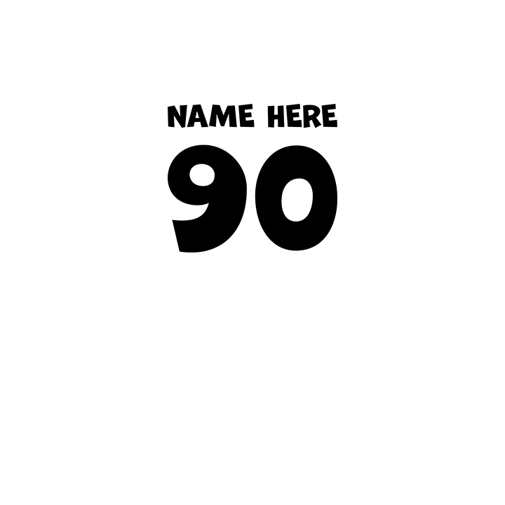 Birthday Party Hat - 90th T-Shirts - Custom - back view'