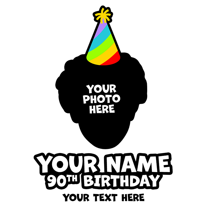 Birthday Party Hat - 90th T-Shirts - Custom - zoom view'