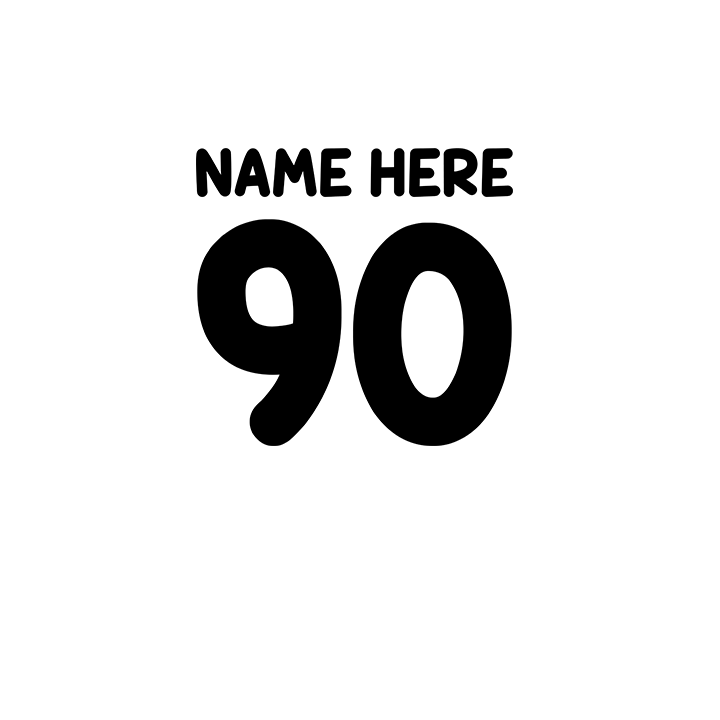 Birthday Photo - 90th T-Shirts - Custom - back view'