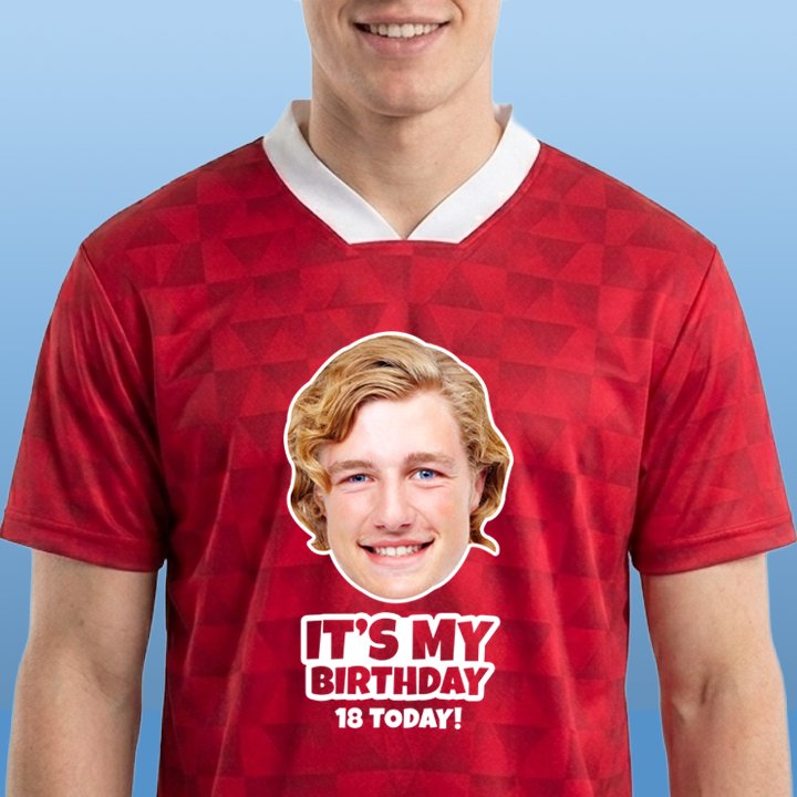 Birthday Football Photo Print - 18th T-Shirt