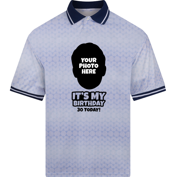 Birthday Football Photo Print - 30th T-Shirts - Custom - front view