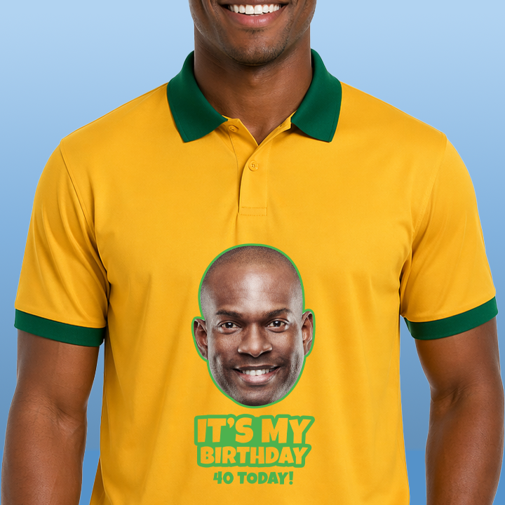 Birthday Football Photo Print - 40th T-Shirt