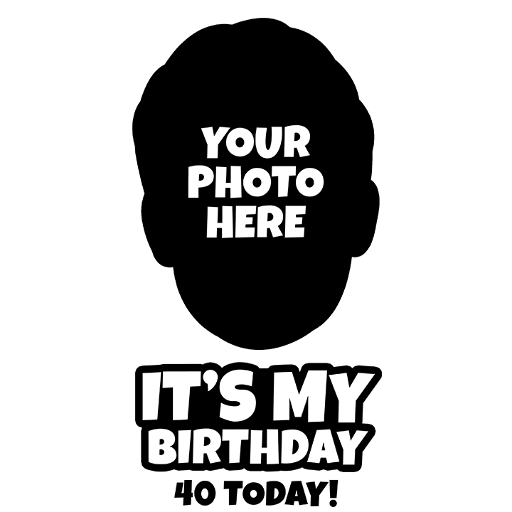 Birthday Football Photo Print - 40th T-Shirts - Custom - zoom view'
