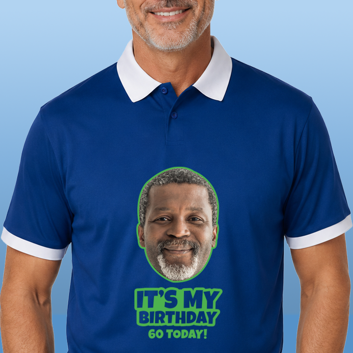 Birthday Football Photo Print - 60th T-Shirt