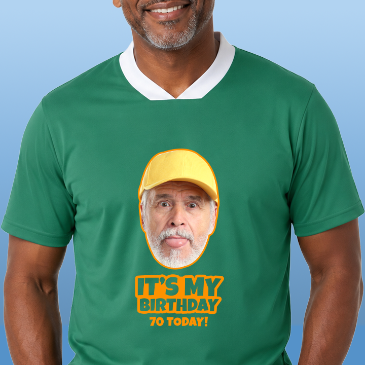 Birthday Football Photo Print - 70th Shirt T-Shirt