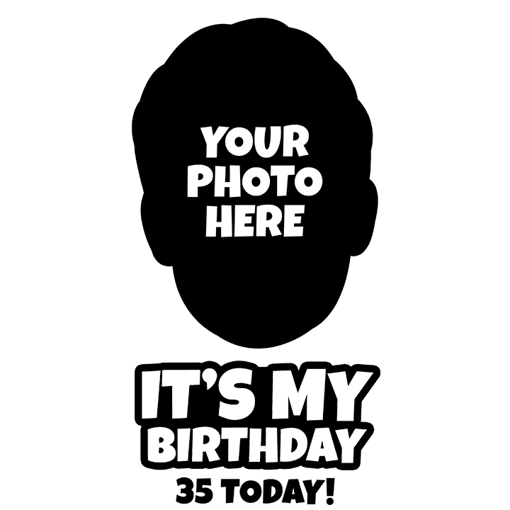 Birthday Football Photo Print - Any Age T-Shirt - zoom view'