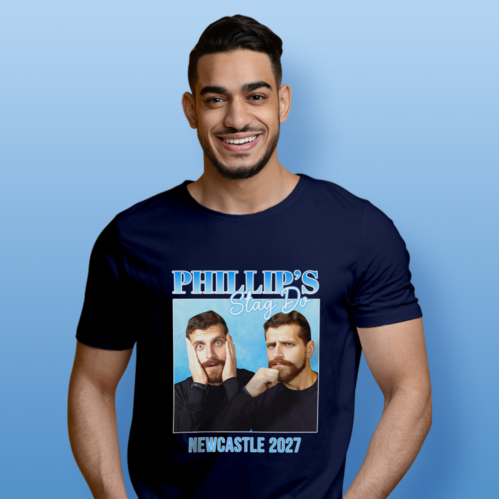 Bootleg Style Stag Do Photo T-shirt