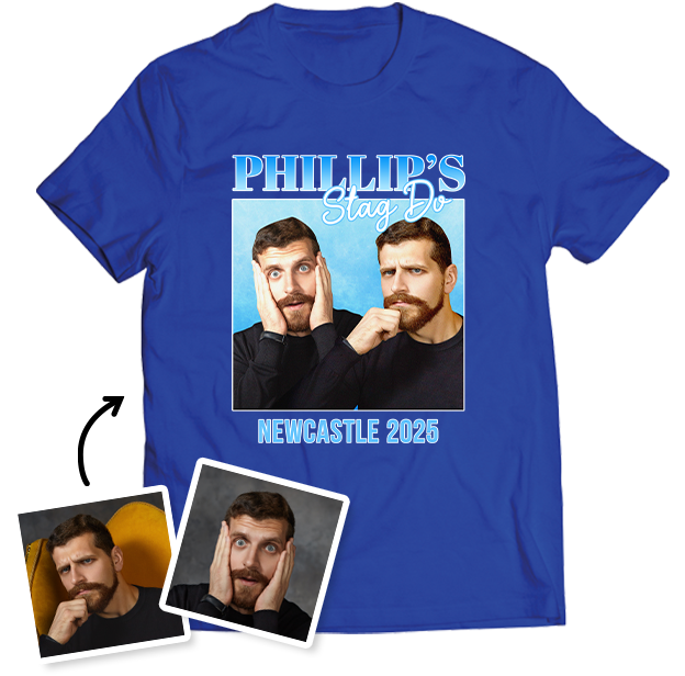 Bootleg Style Stag Do Photo T-shirt