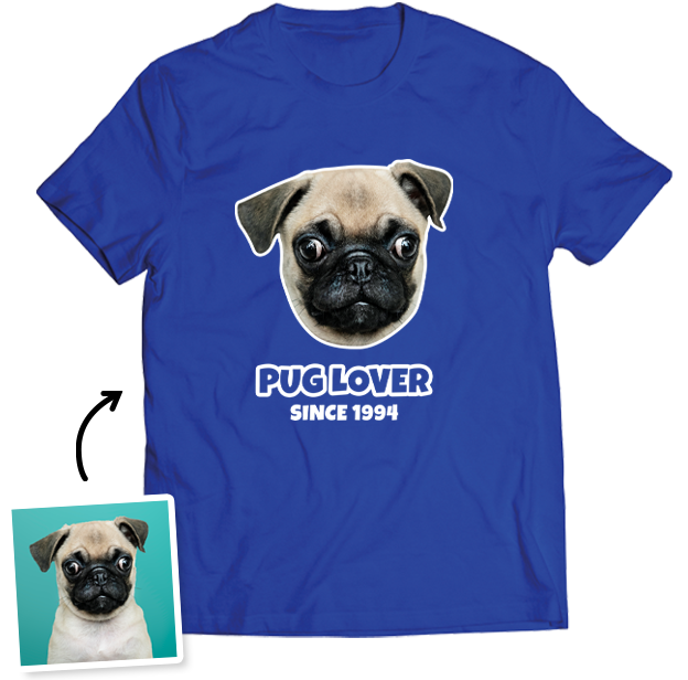 Design Your Own T-shirt – Photo, Picture, Text on Blue T-shirt