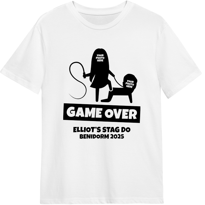 Game Over Photo Print T-Shirt - front view