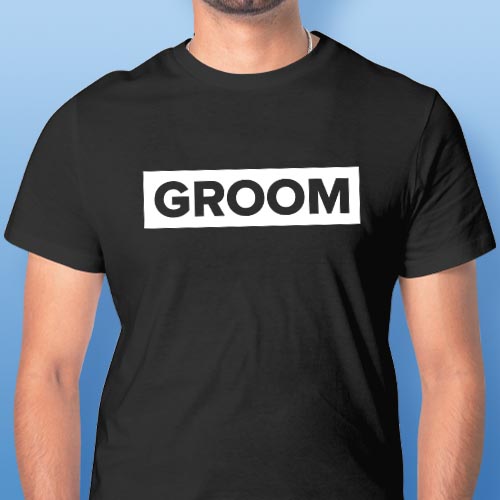 Groom T-shirt - Block Design T-Shirt