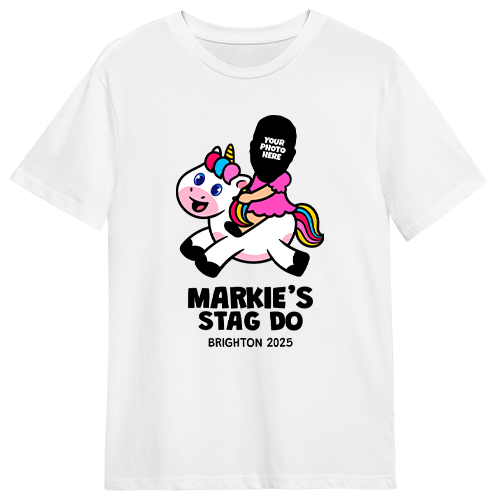Unicorn Photo Print T-Shirt - front view