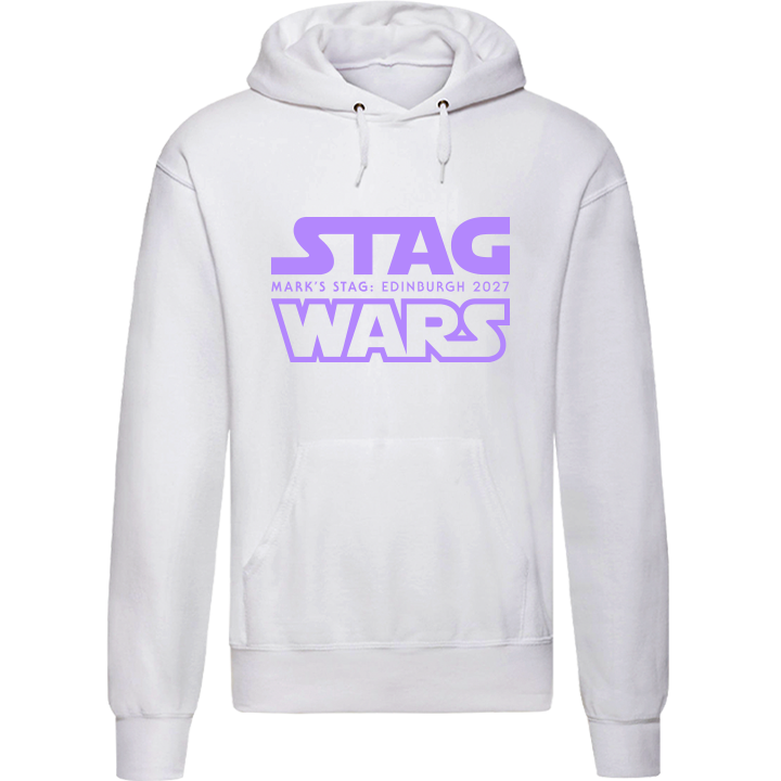 Stag Do Illustration from Photo Hoodie – Illustration, Text, Location on Red Hoodie