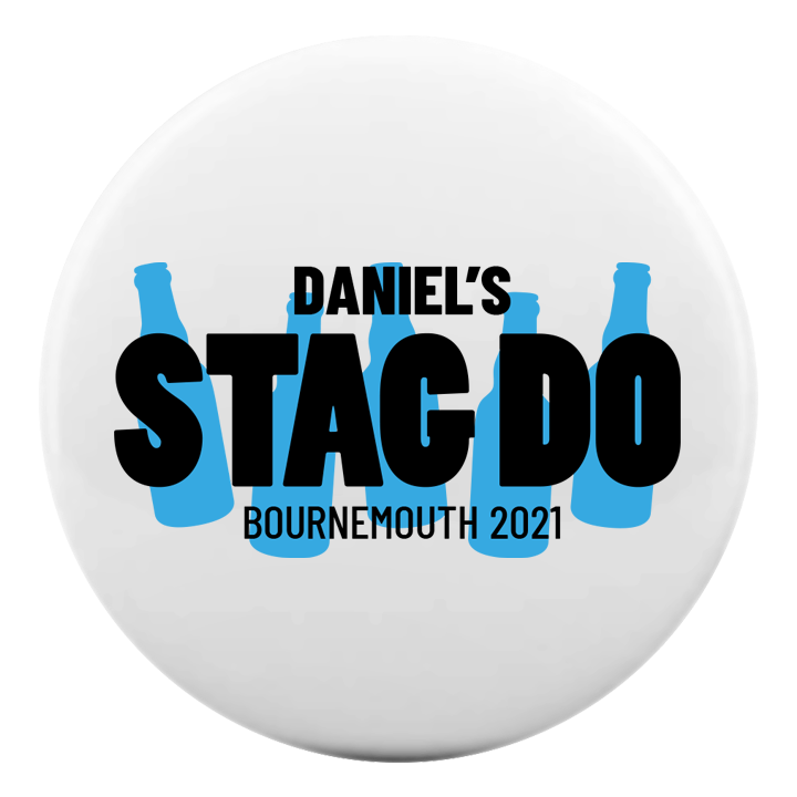 Beer Blockprint Badge - front view