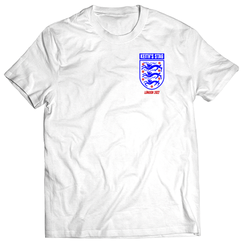 England Football Stag Do T-Shirt - front view
