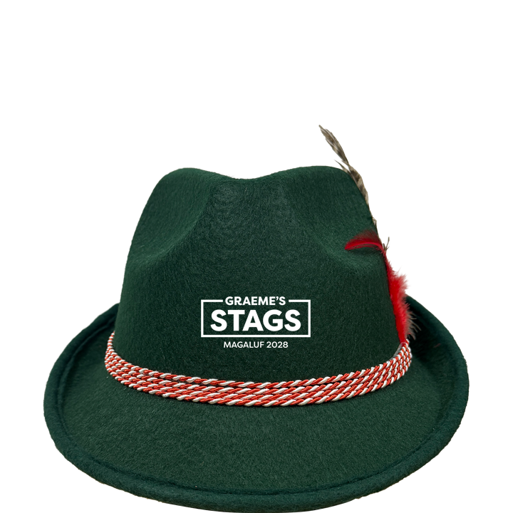 Framed Stag Hat - front view
