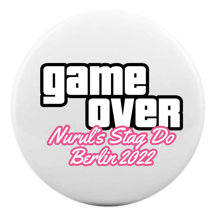 Game Over GTA Badge - front view
