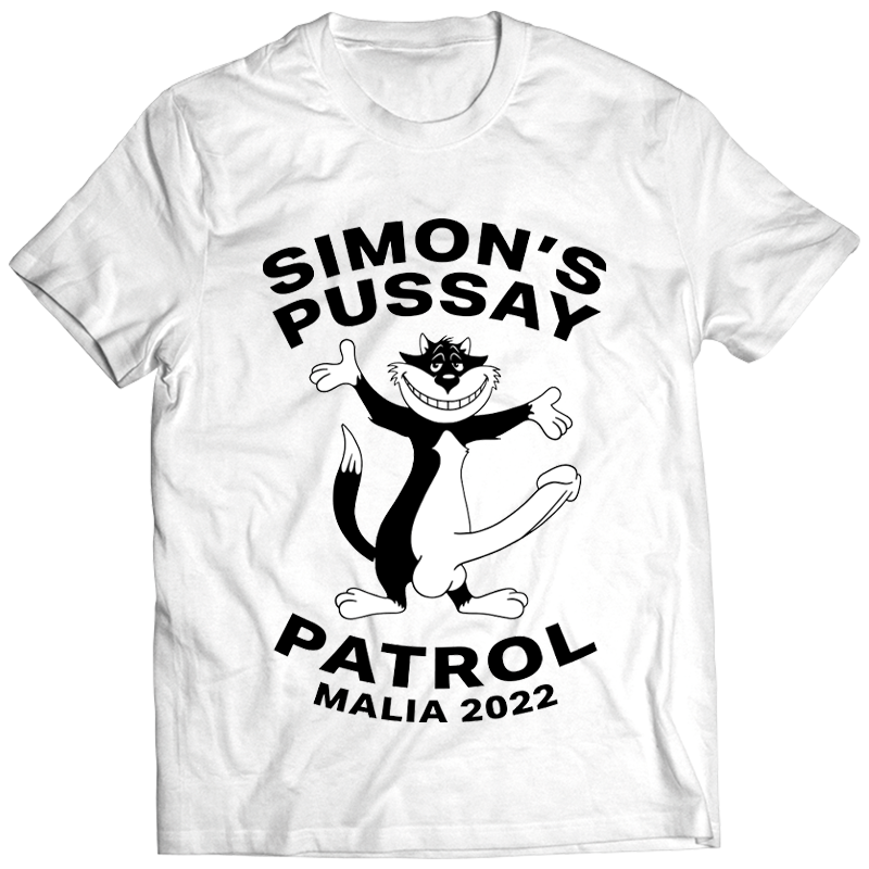 Pussay Patrol Stag Do T-Shirt - front view