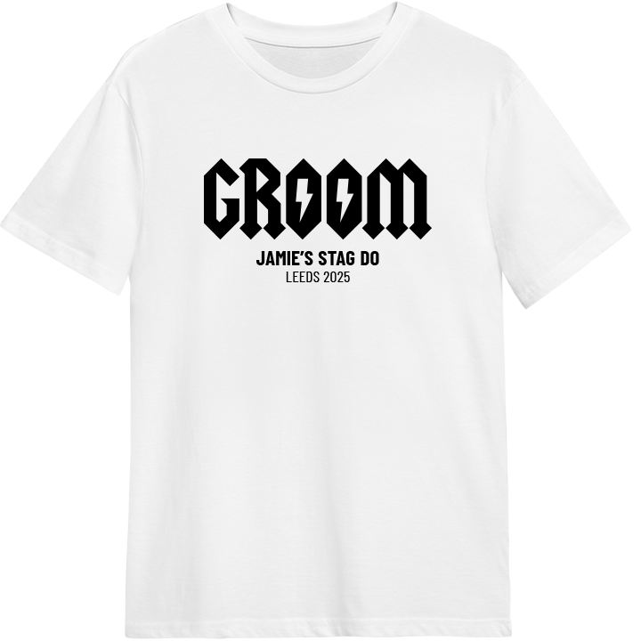 Rock N Roll Groom T-Shirt - front view