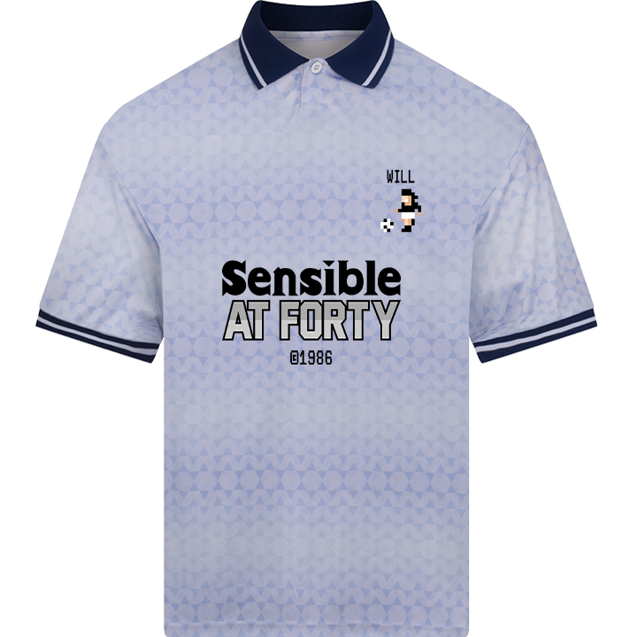 Sensible Birthday Football - 40th T-Shirt - front view