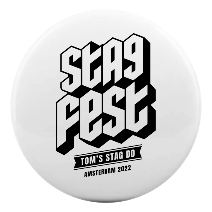 Stag Fest Badge - front view
