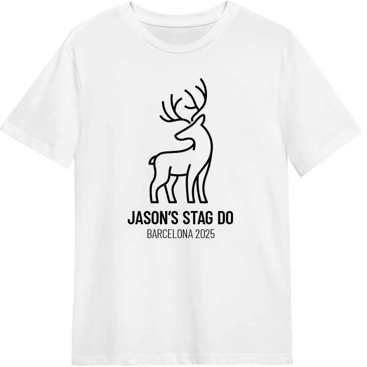 Stag Outline T-Shirt - front view